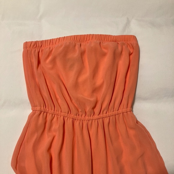 Forever 21 Orange Strapless Dress - Picture 3 of 7